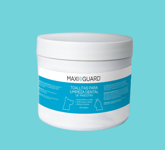 Toallitas para limpieza dental de mascotas MaxiGuard 100 unidades