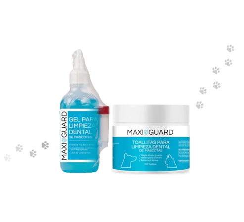 Gel de limpieza dental de mascotas MaxiGuard + Toallitas MaxiGuard